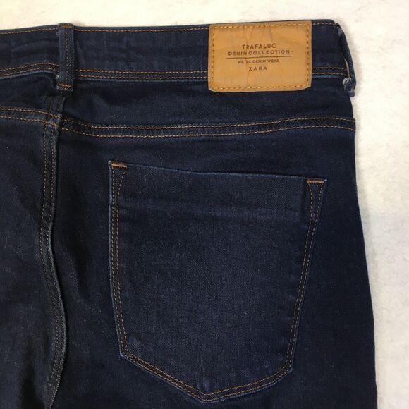 Zara Trafuluc Denim Collection Womens 8 High Rise Skinny Jean Dark Wash Blue - Picture 12 of 12